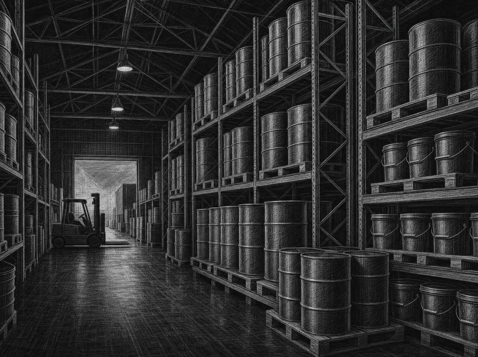 Склад готовой продукции — бочки LIKSIR